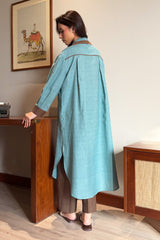 Vela Dusty Aqua Karandi Co-ord Set